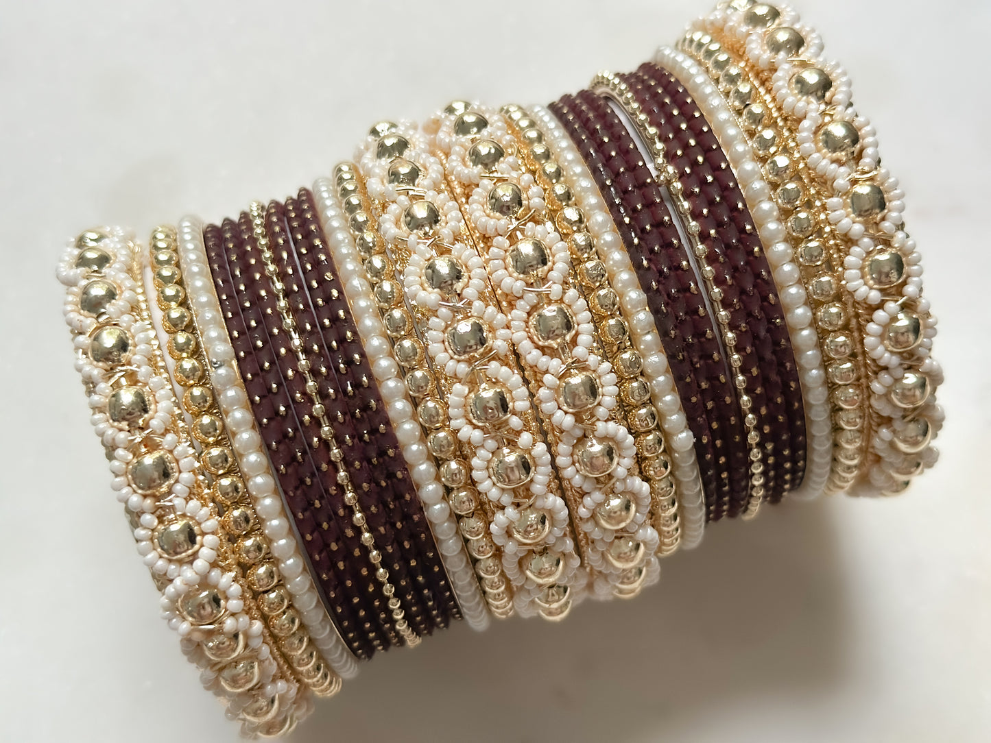 Sayana- Statement Bangles Set for both arms (Brown)