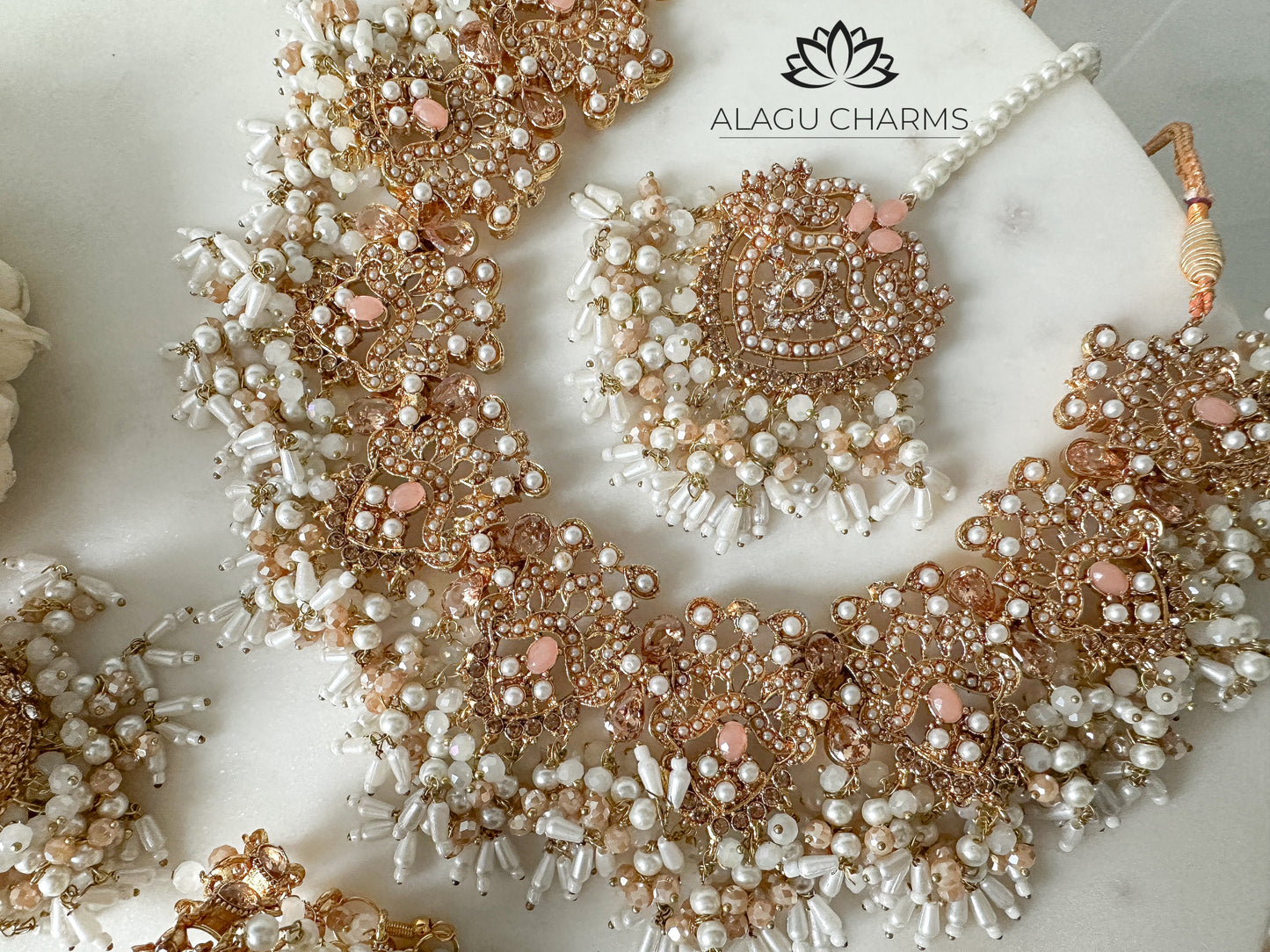 IMANI- Pakistani Style Bridal set (peach)