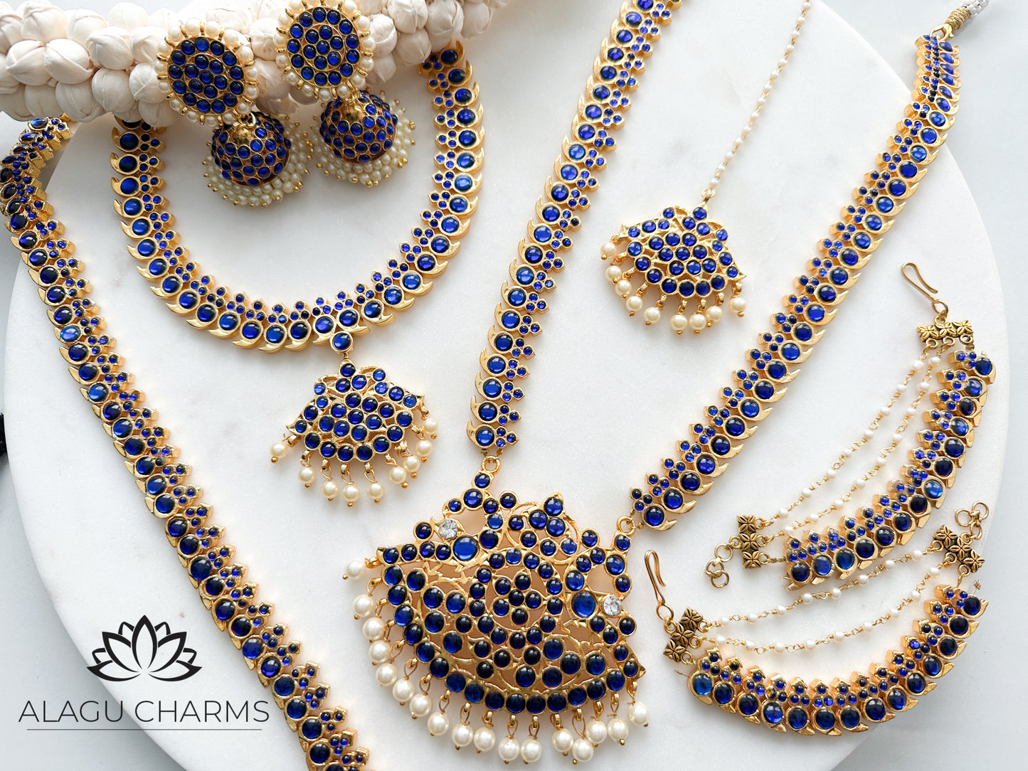 Blue kemp Full Bridal Set (8 pieces)
