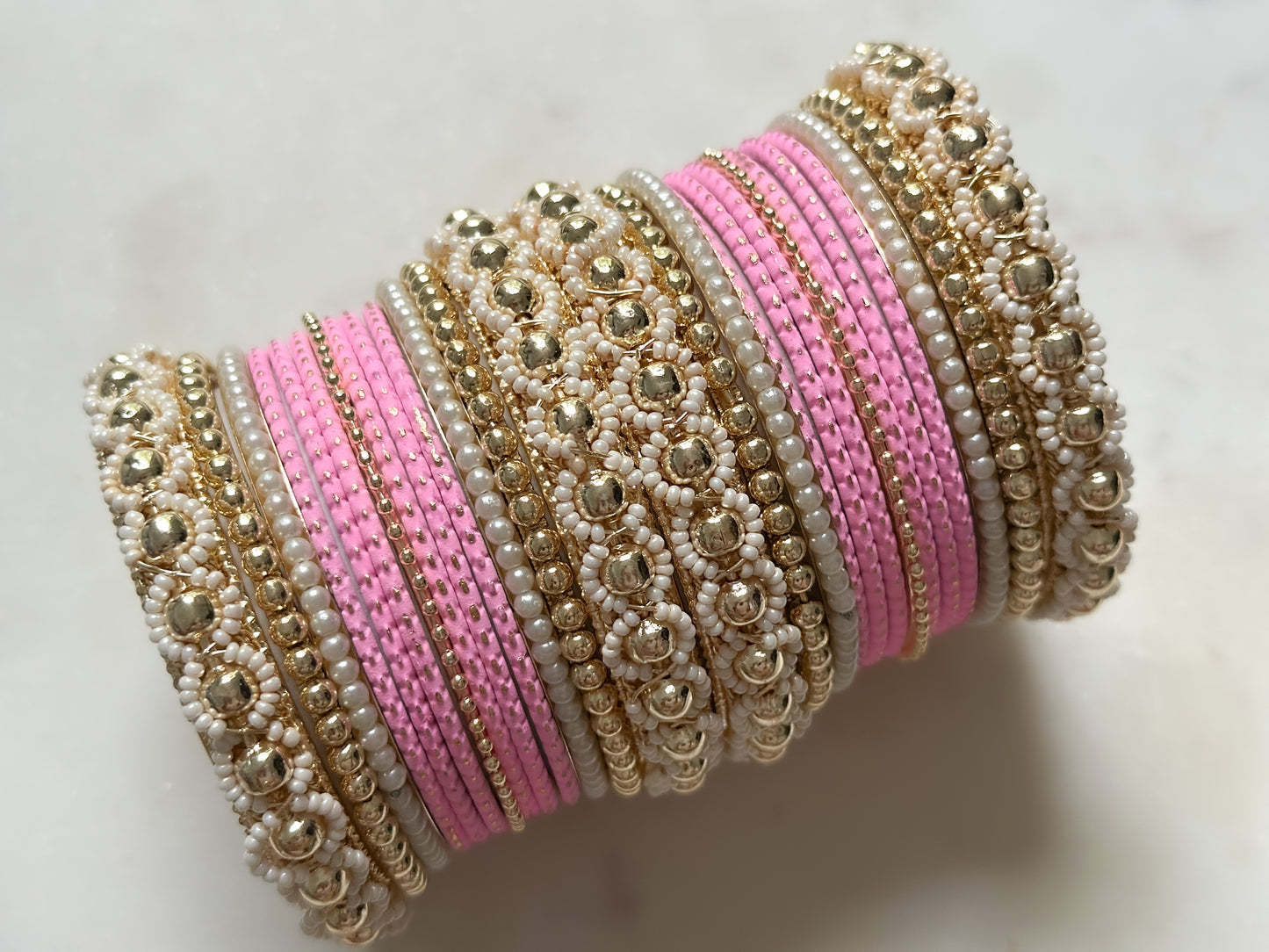 Sayana- Statement Bangles Set for both arms (Barbie)