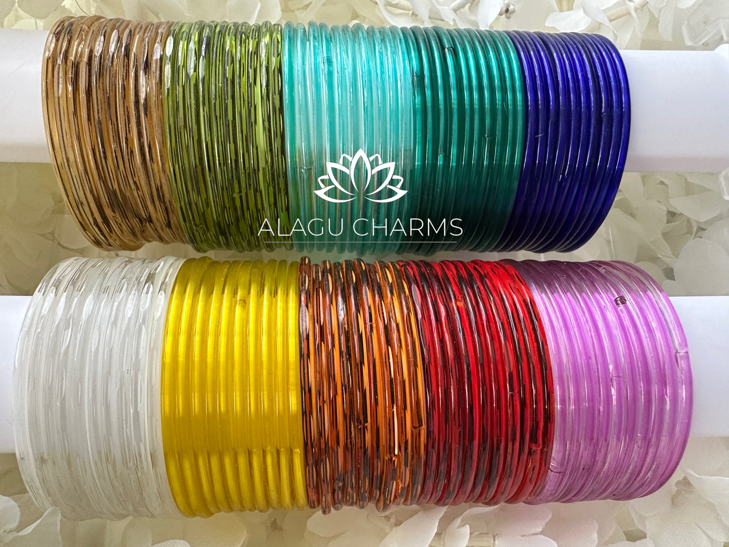 Glass Bangles Set (size 2.6 & 2.8)