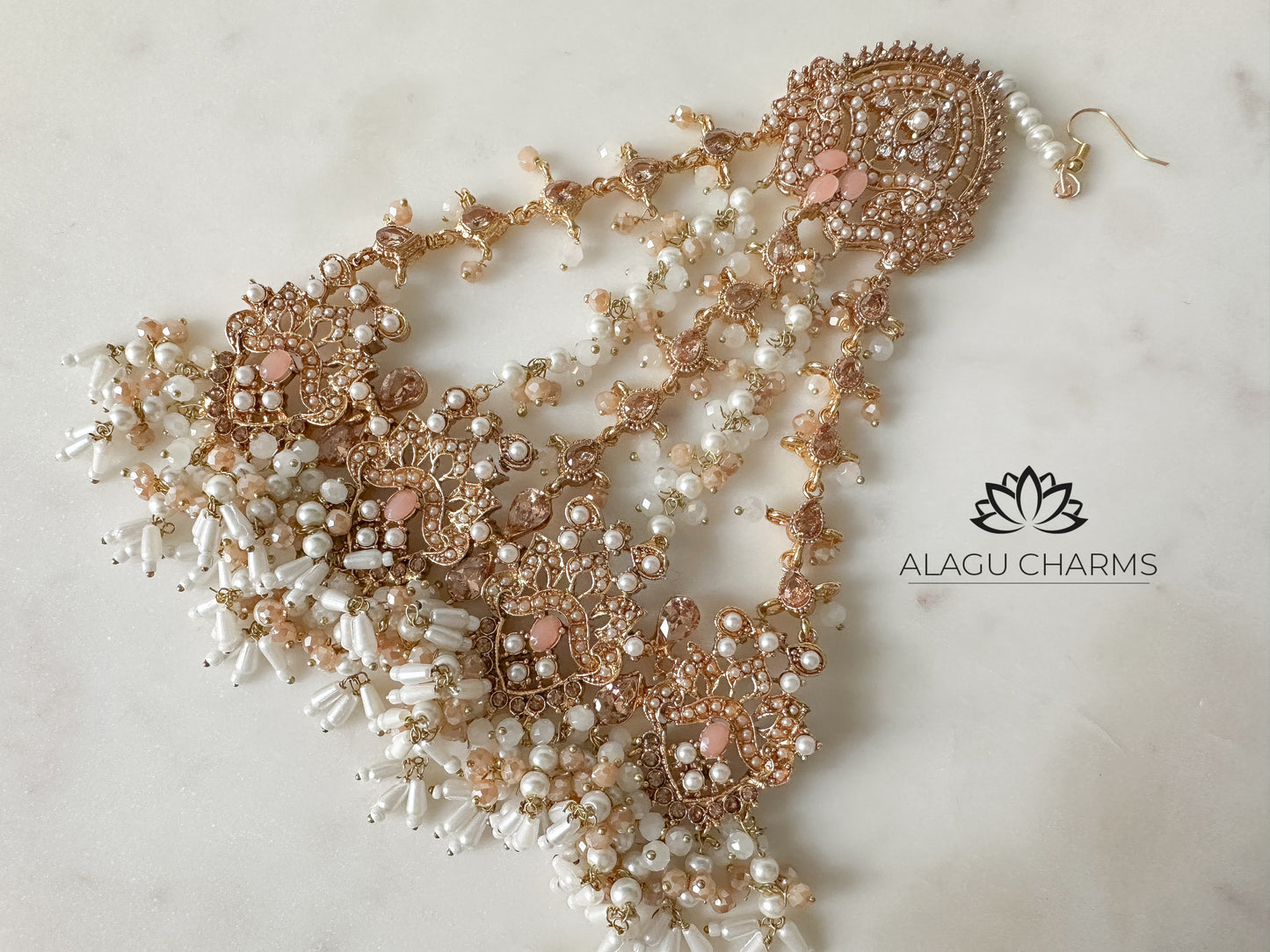 IMANI- Pakistani Style Bridal set (peach)