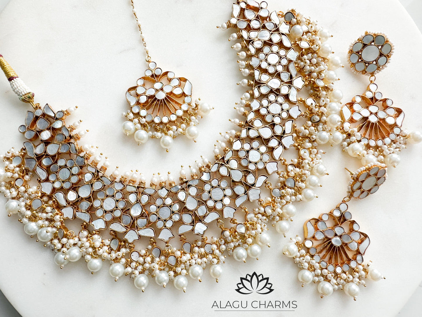 Mother of Pearl Bridal Set