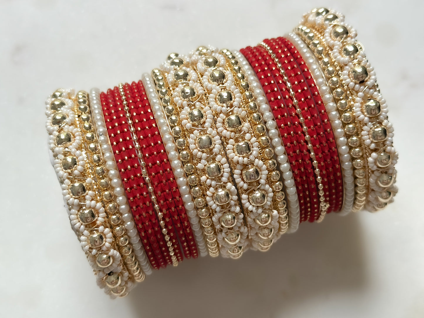 Sayana- Statement Bangles Set for both arms (red)