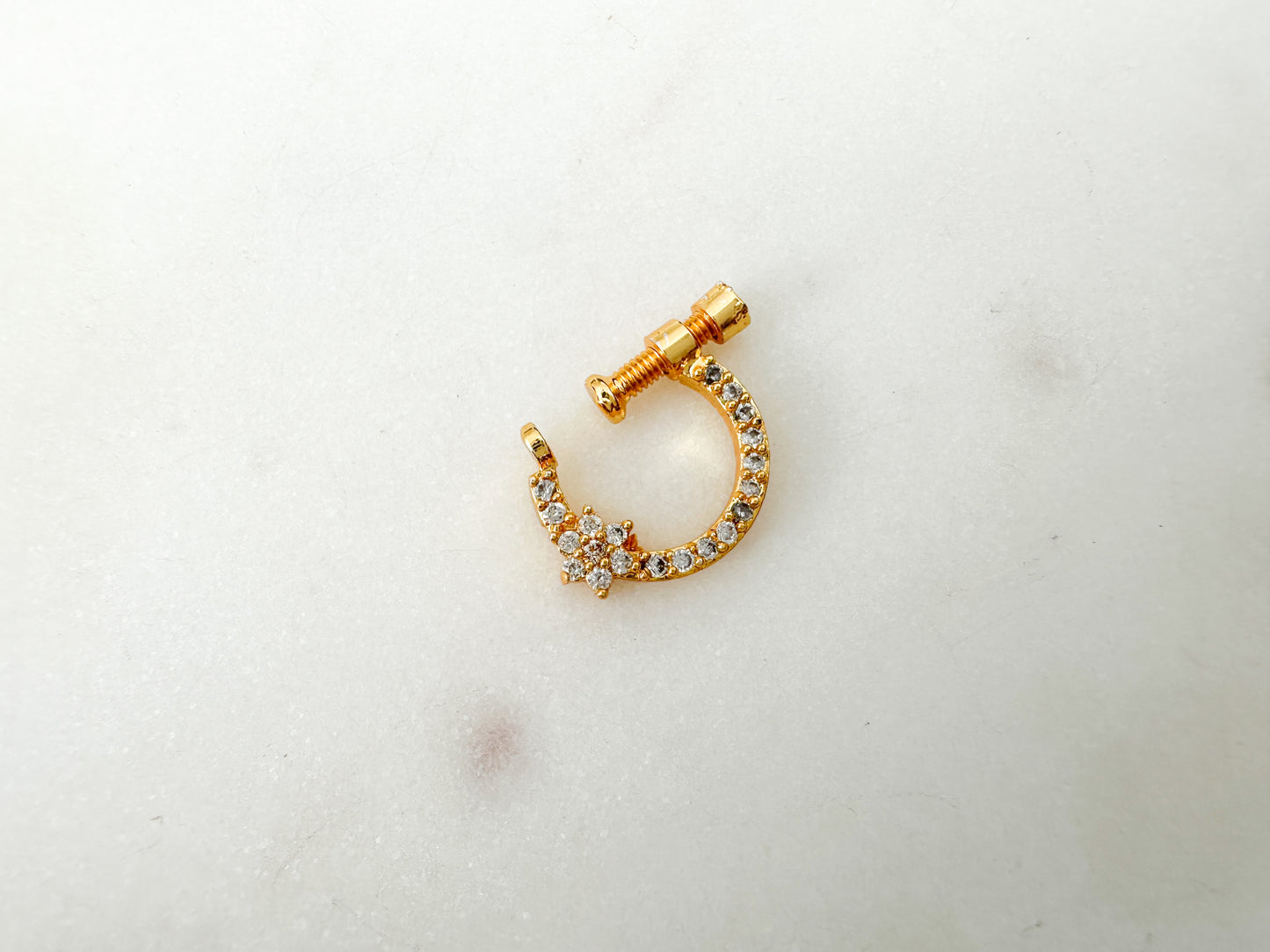 Gold Nose Ring with Stones