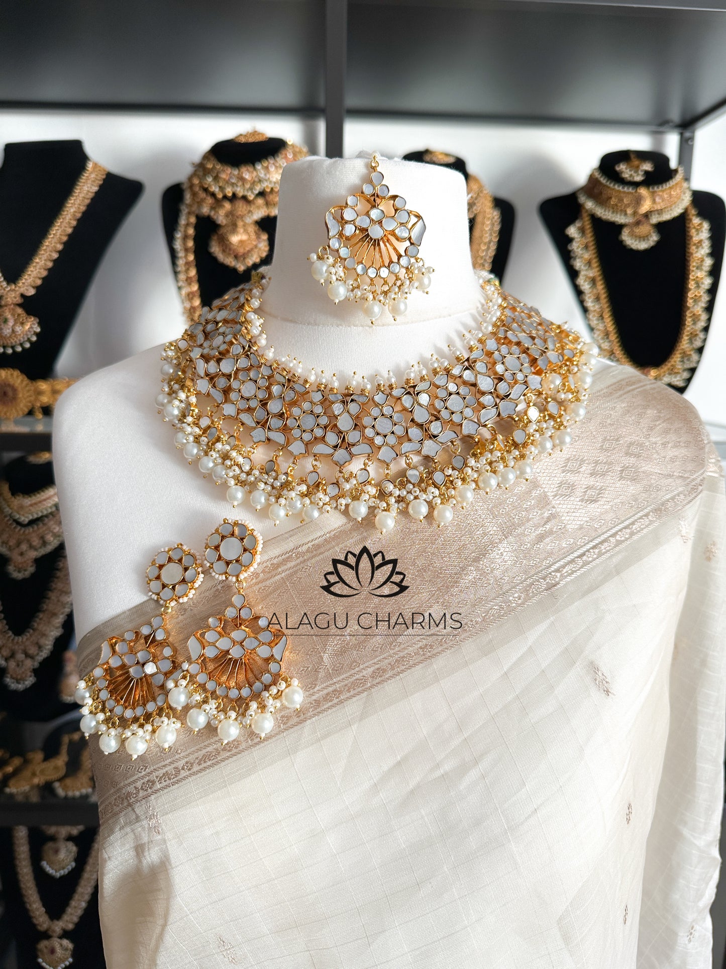 Mother of Pearl Bridal Set