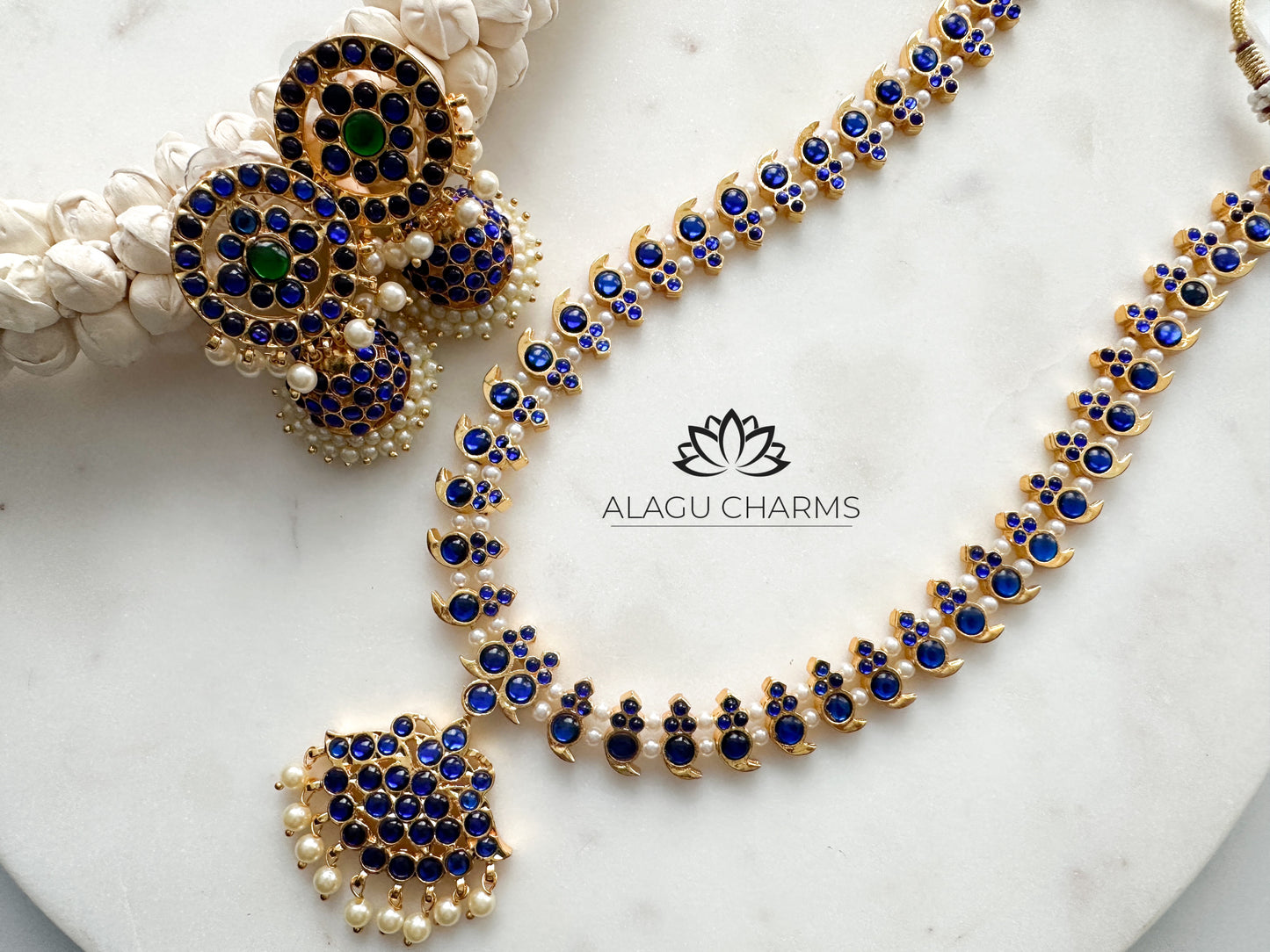 Arakku kemp long chain set (blue green)