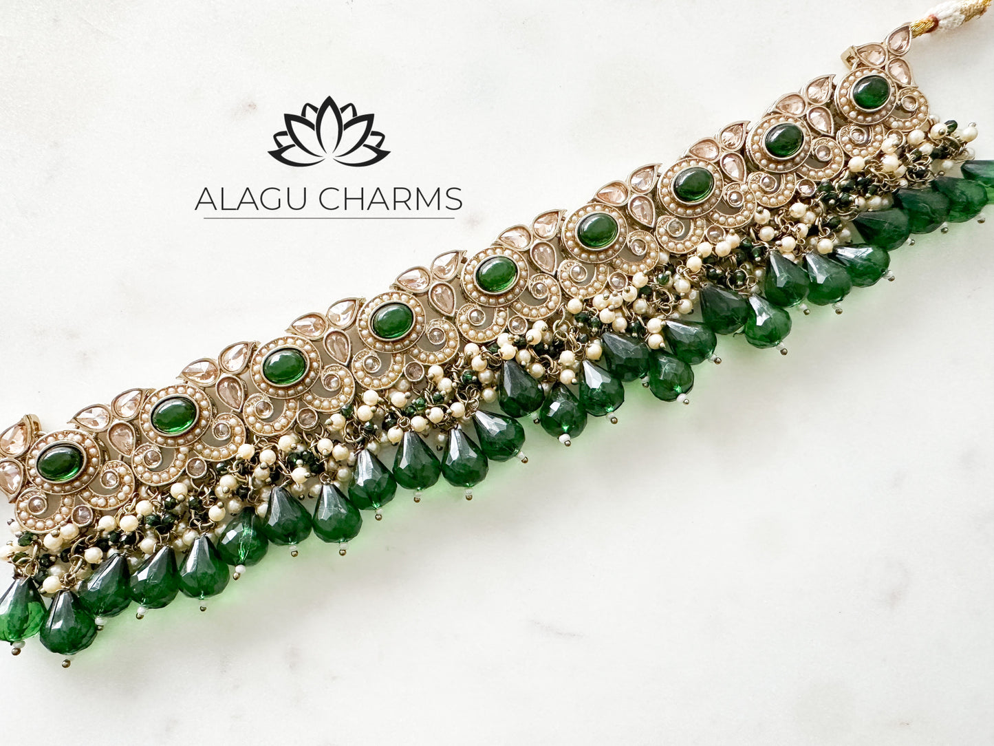 SAIRA- Green Choker set