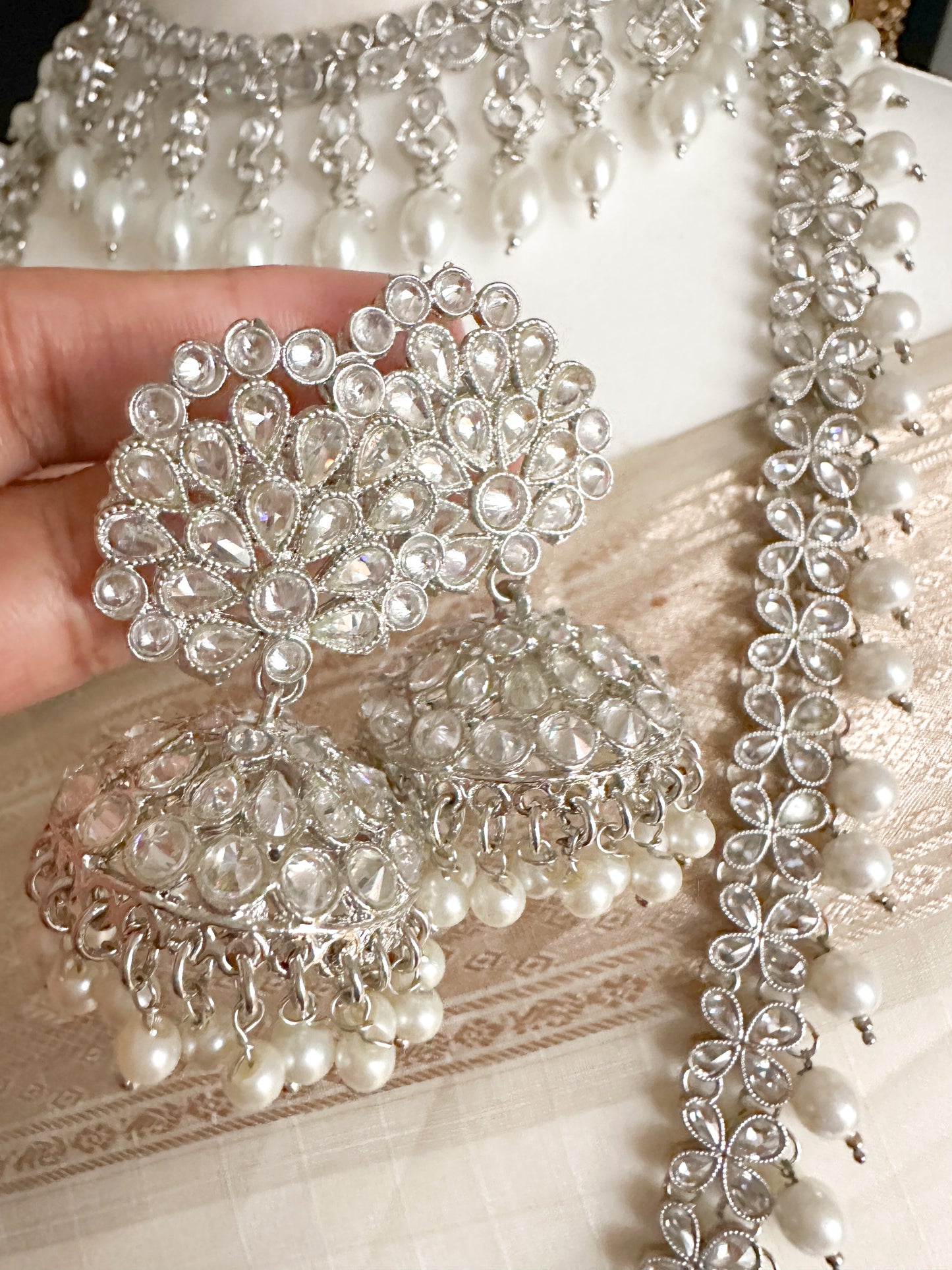 Silver Polki Full Bridal Set