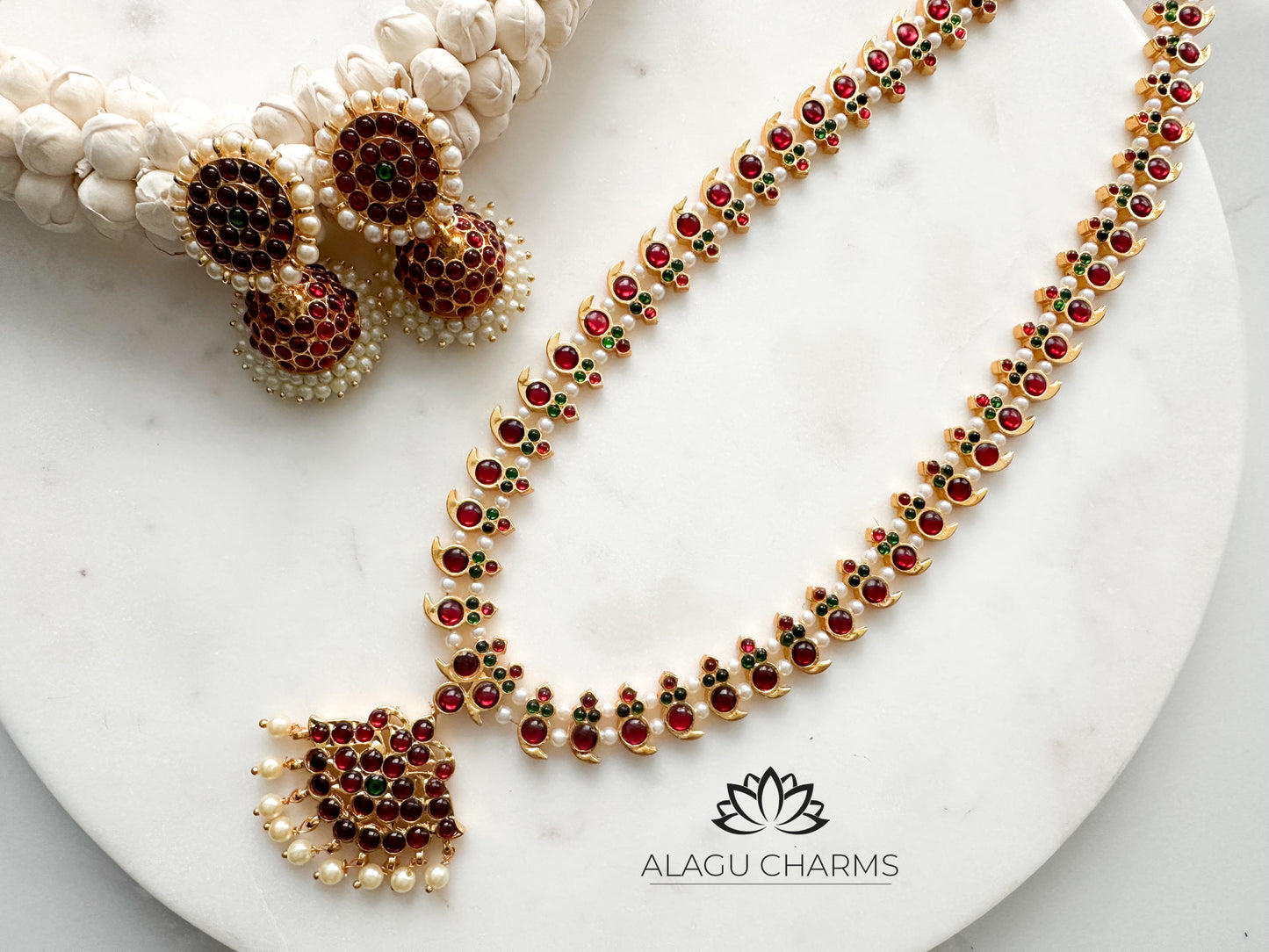 Arakku kemp long chain set (red green)