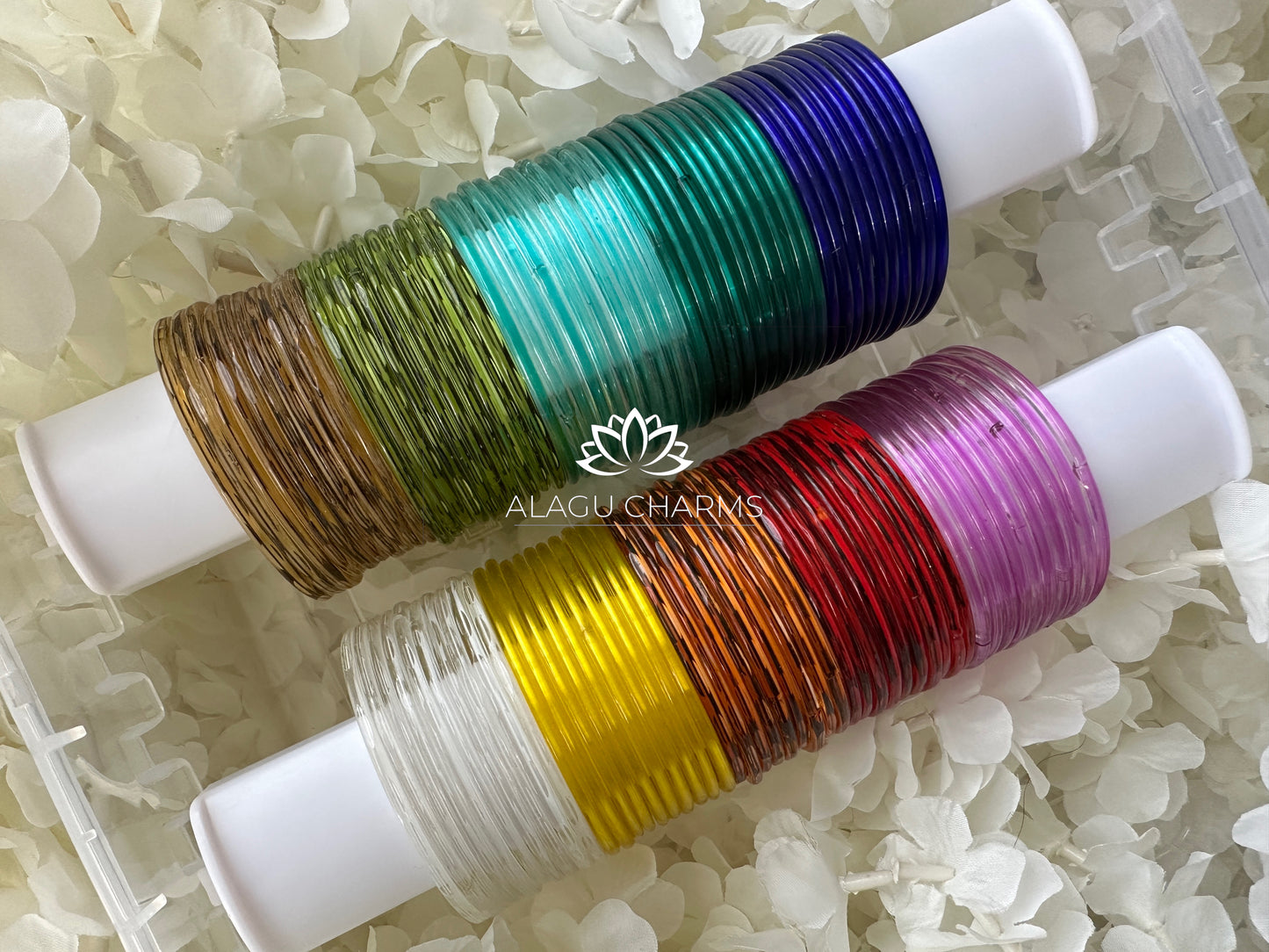 Glass Bangles Set (size 2.6 & 2.8)