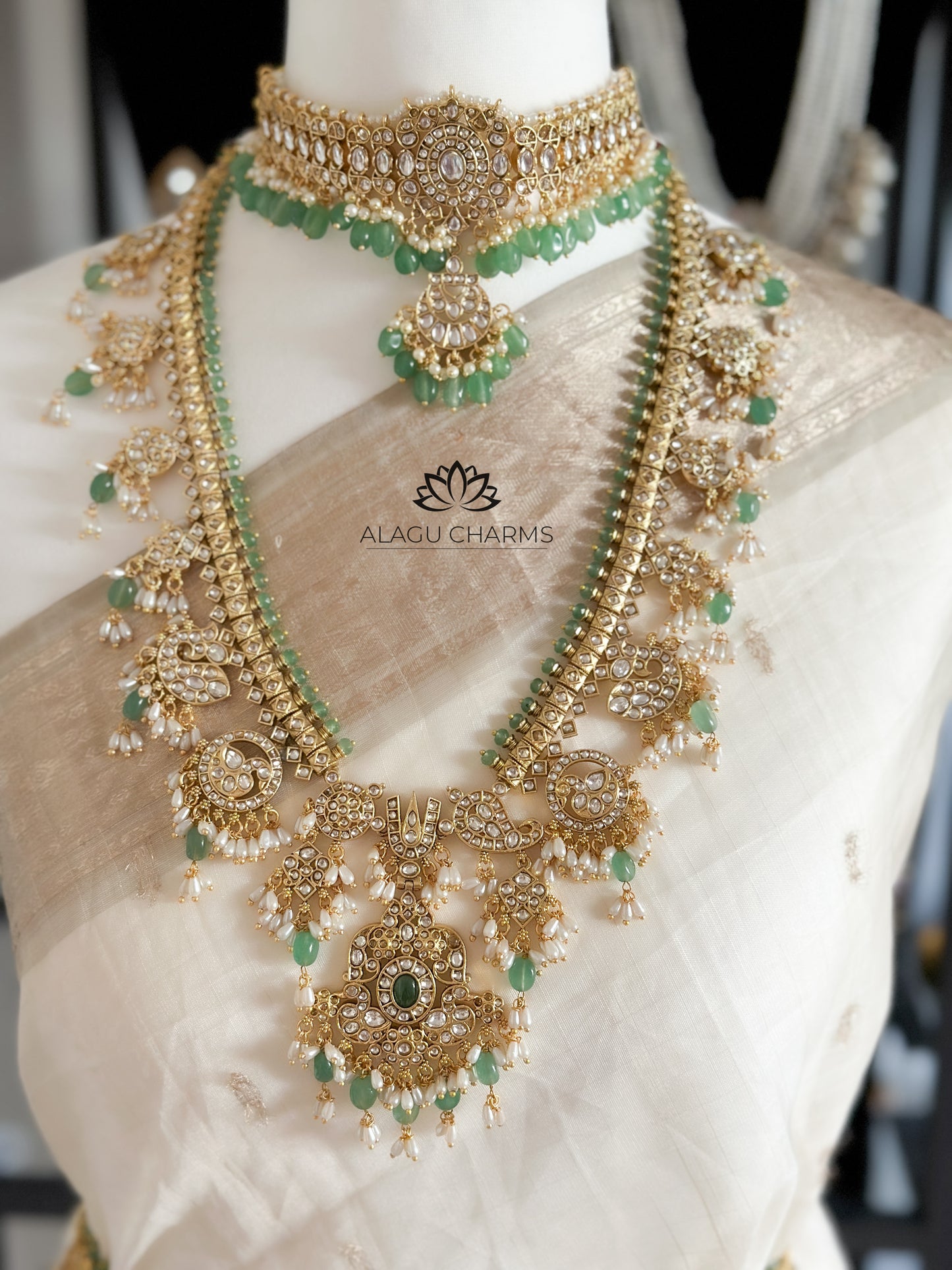 Guttapusalu Bridal Set with mint beads