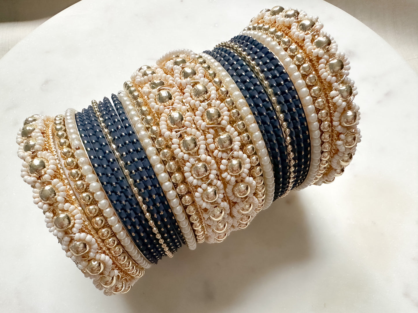 Sayana- Statement Bangles Set for both arms (Black)
