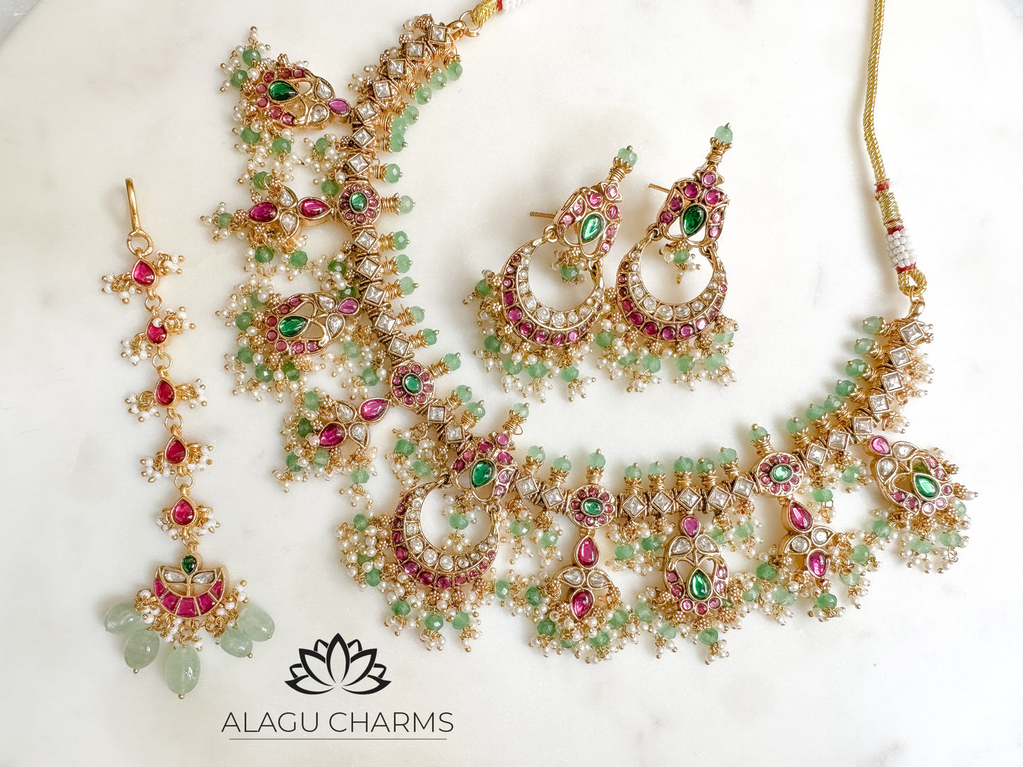 Jadau Kundan Necklace Set