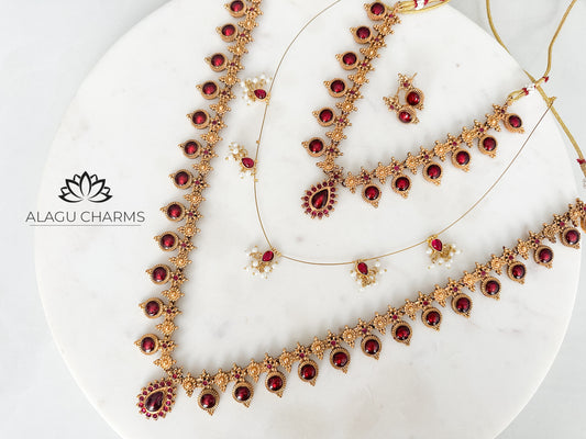 Red semi bridal combo