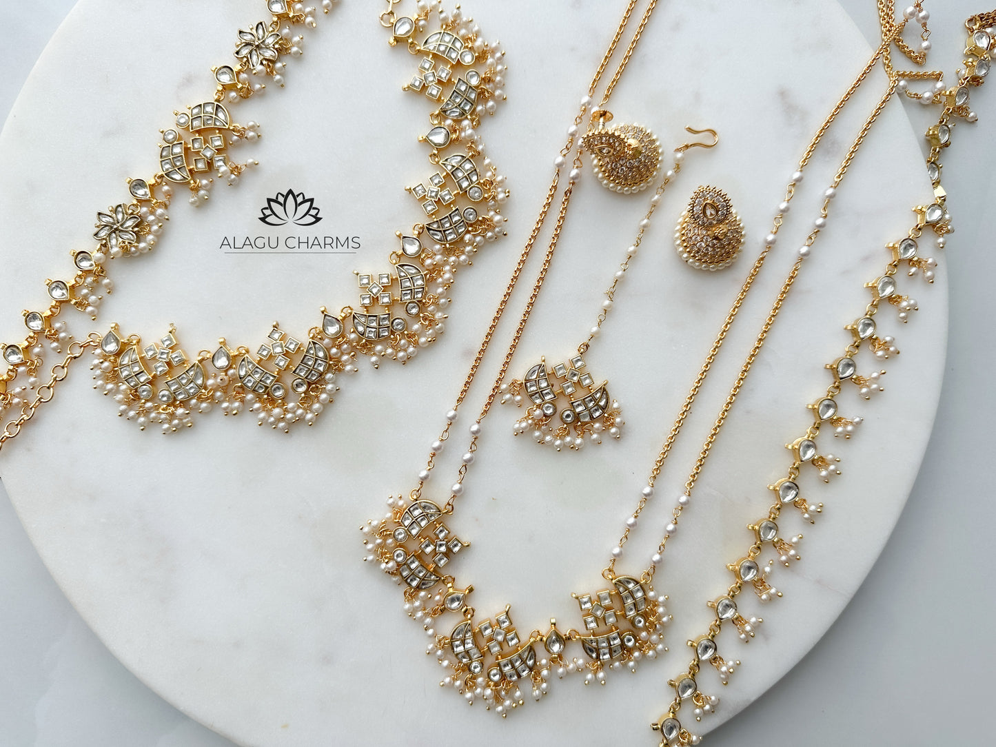 RANI- Vintage Full Bridal Set (White)