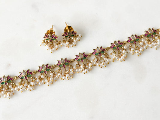 Induja- Lotus Choker Set