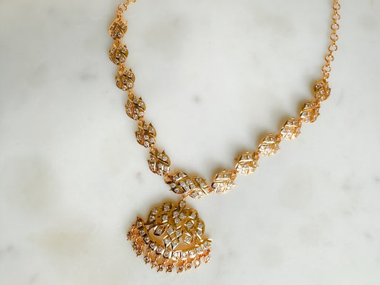 Vahini- Impon Necklace (clear stone)