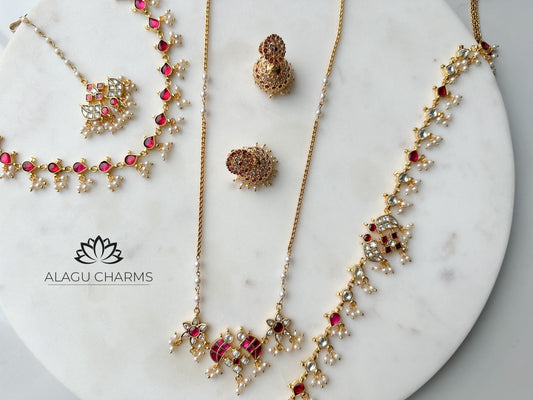 Vintage Full Bridal Set (Ruby)