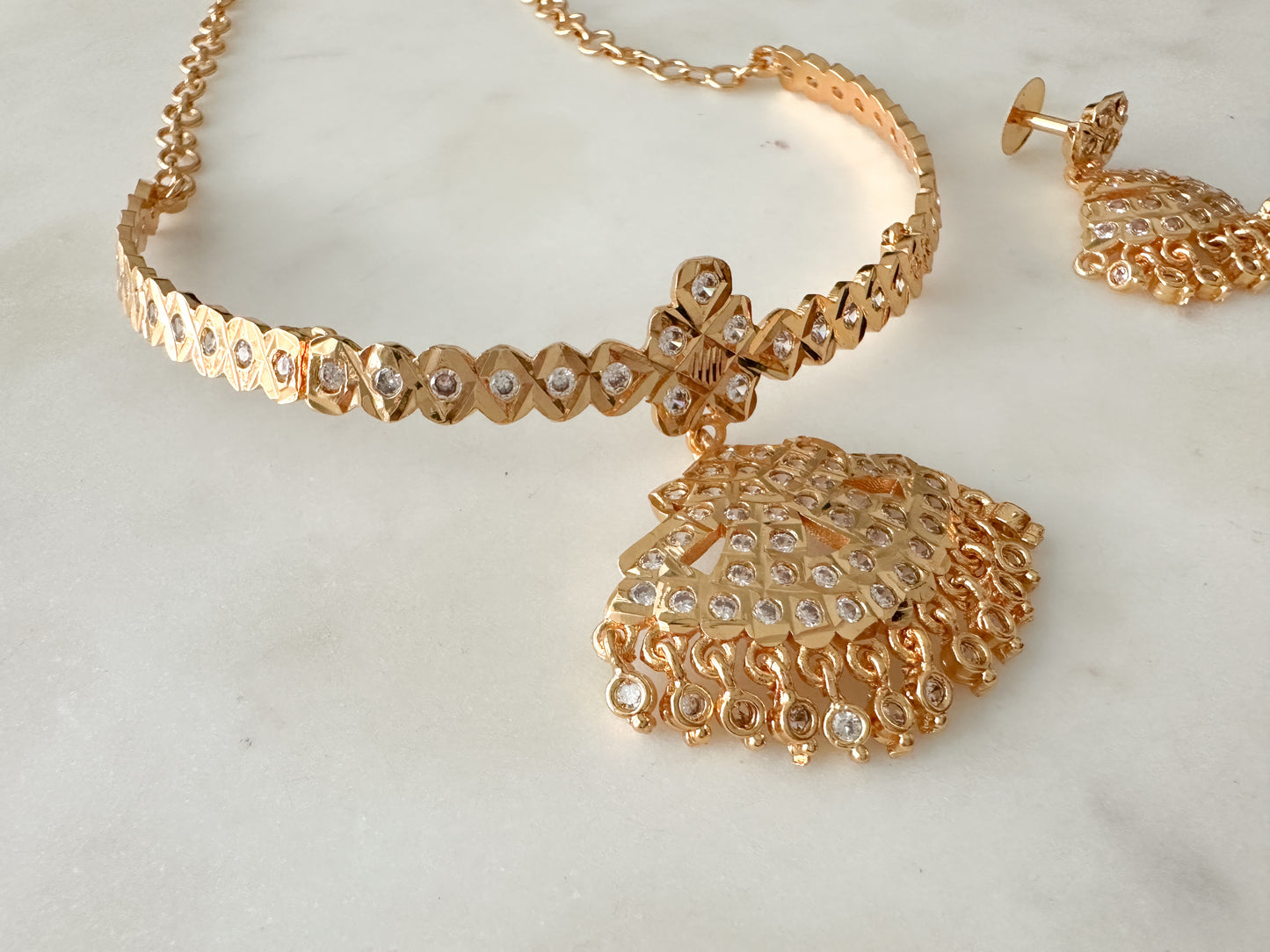 NAYAKI- Impon Short Necklace Set