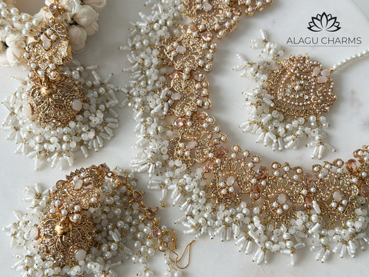 IMANI- Pakistani Style Bridal set (white/ivory)