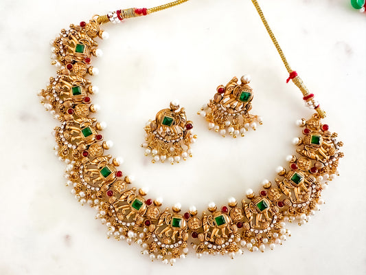 Suruthika- Temple Necklace Set