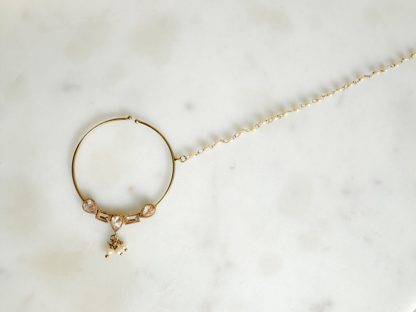 Big Nose Ring With Chain