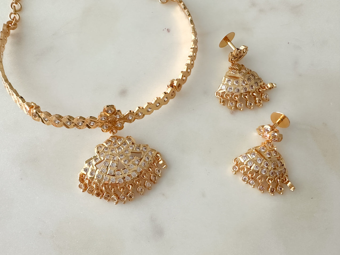 NAYAKI- Impon Short Necklace Set