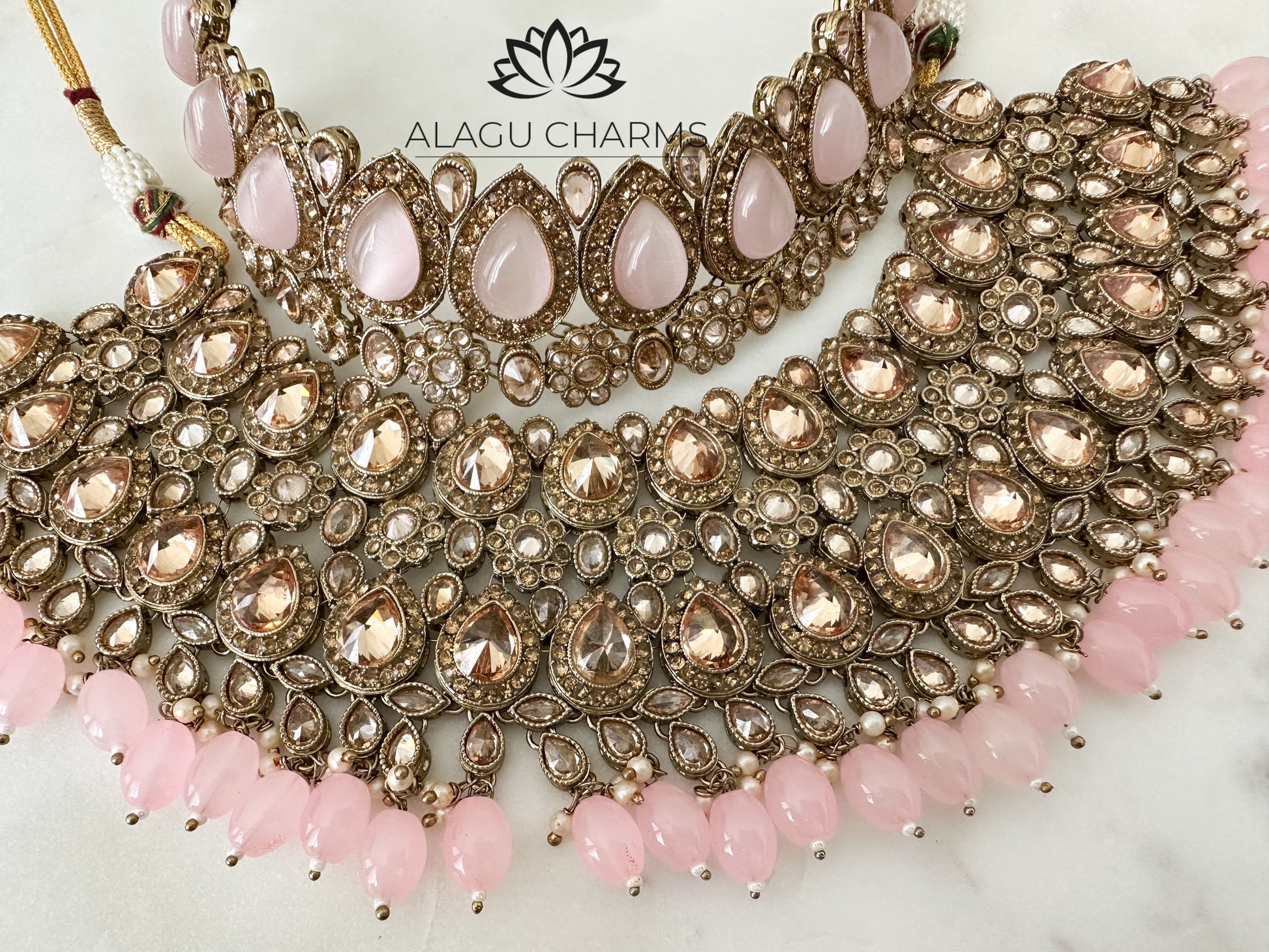 Light pink Indian bridal jewellery