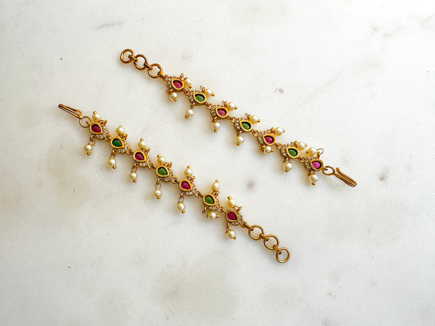 Ear Chain (Ruby Green)