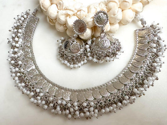 Sujana- Silver Necklace Set