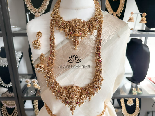 Devi- Matt gold temple bridal set