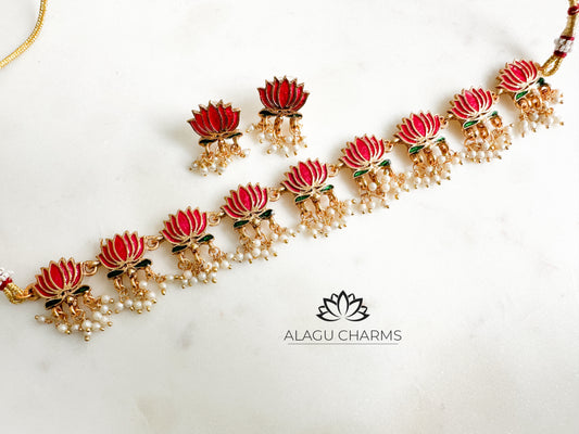 Nandhini- Lotus Choker Set