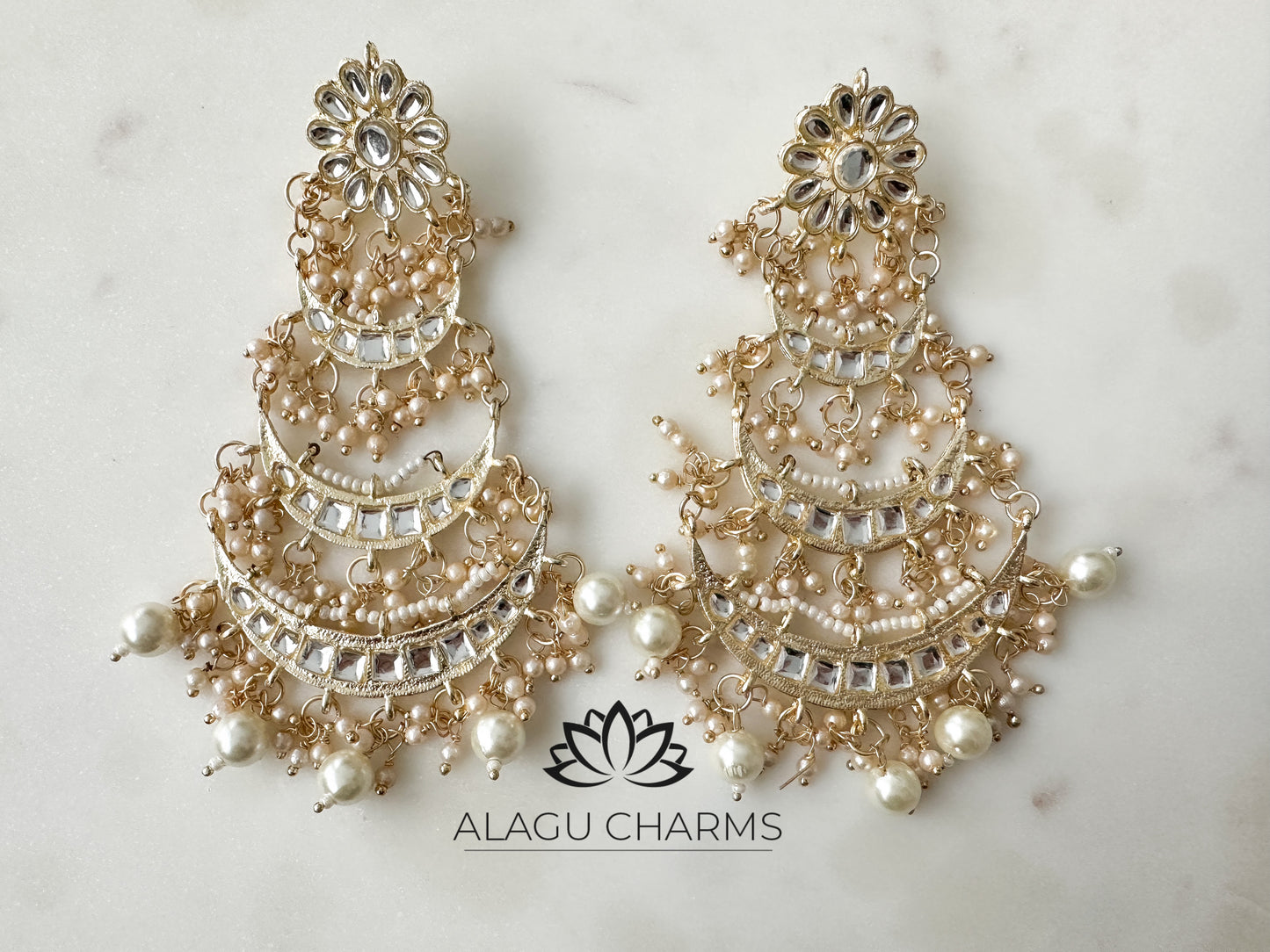 Trendy Kundan Inspired Party Earrings