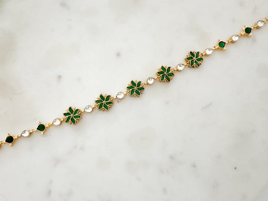 Jadau Kundan Choker (green stone)