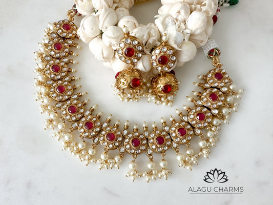 Necklace Set with Red stones