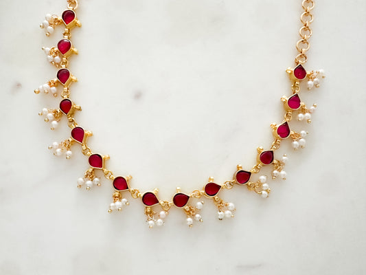 Jadau Kundan Neck Piece (Ruby)