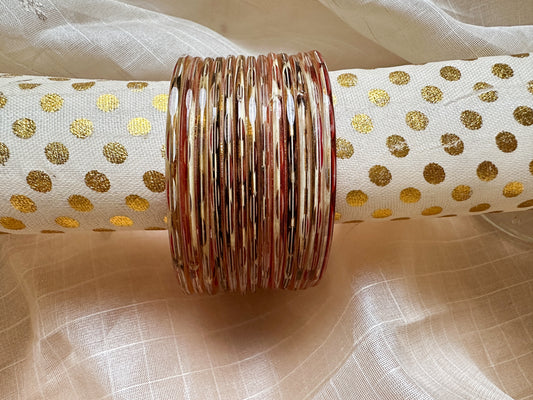 Glass bangles antique gold