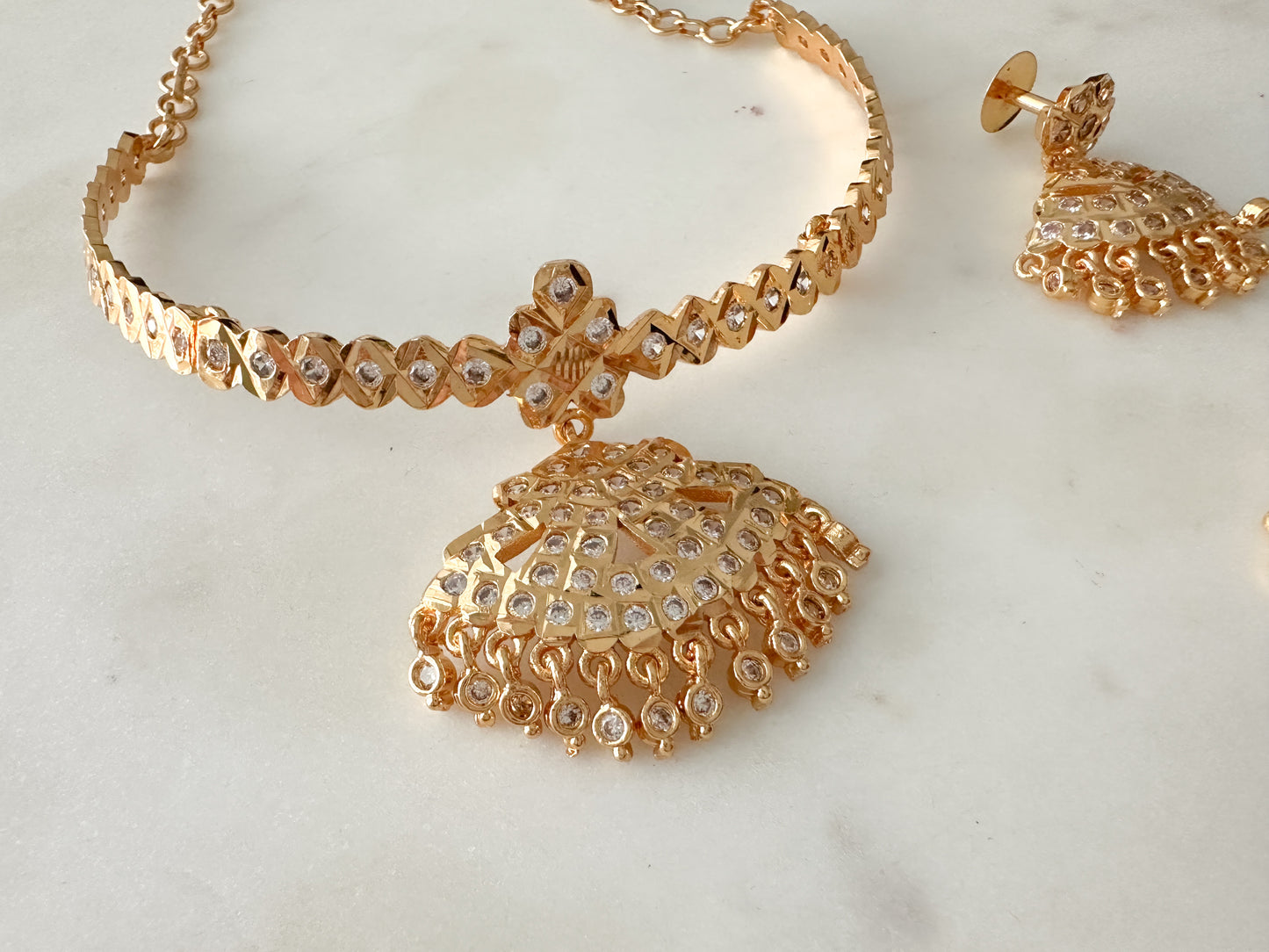 NAYAKI- Impon Short Necklace Set