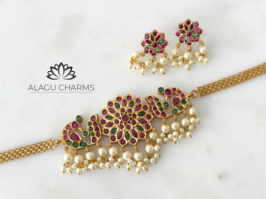 Traditional Flower Choker Set