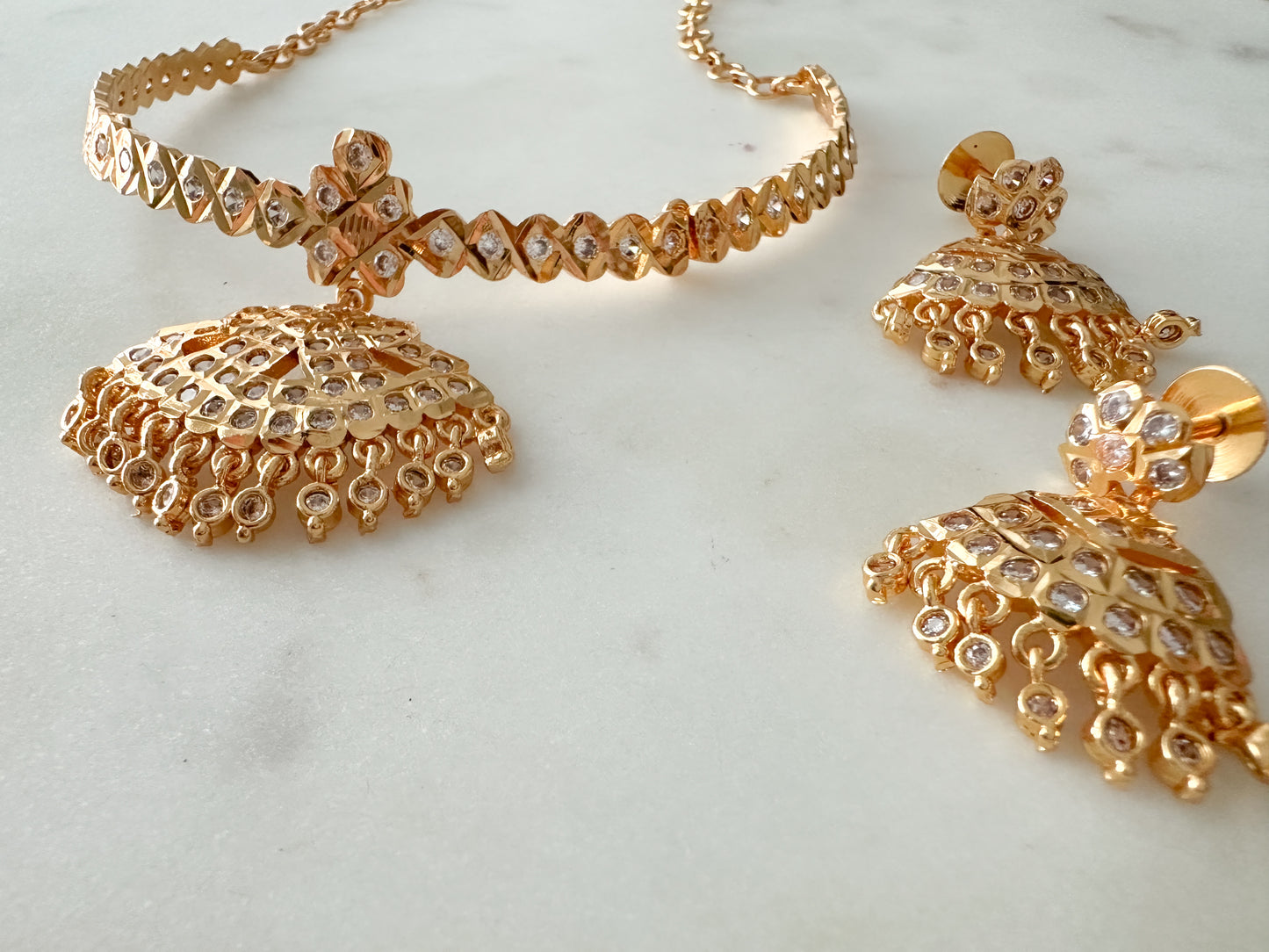 NAYAKI- Impon Short Necklace Set