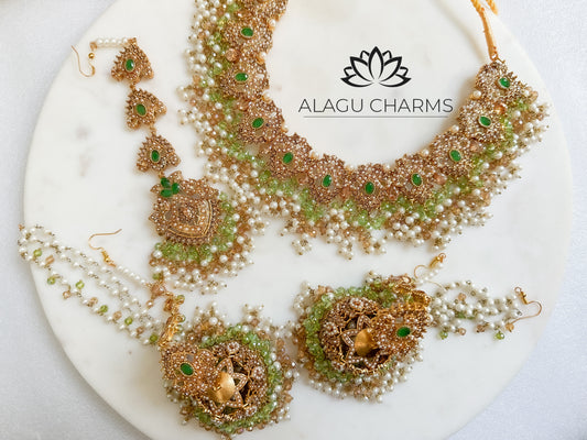 ALIYAH- exclusive necklace set (green)