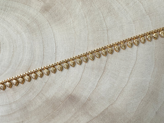 Gold Waist Chain with Leaf motif