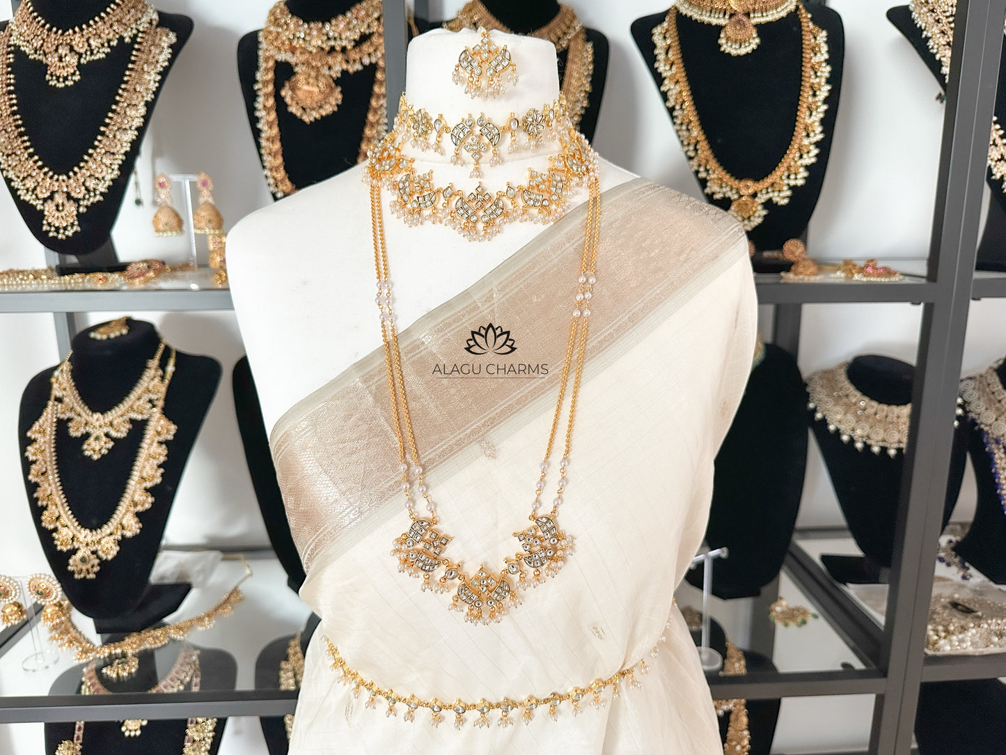 RANI- Vintage Full Bridal Set (White)