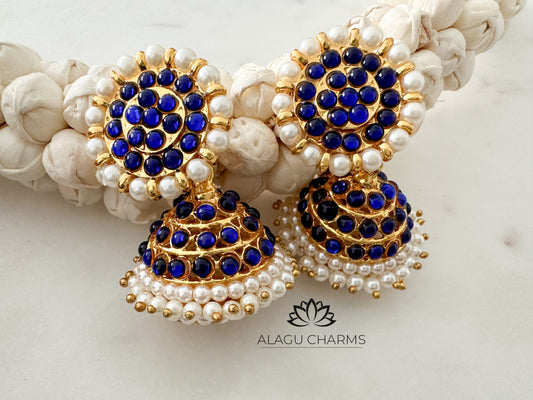 Arakku Kemp Jhumka (blue)