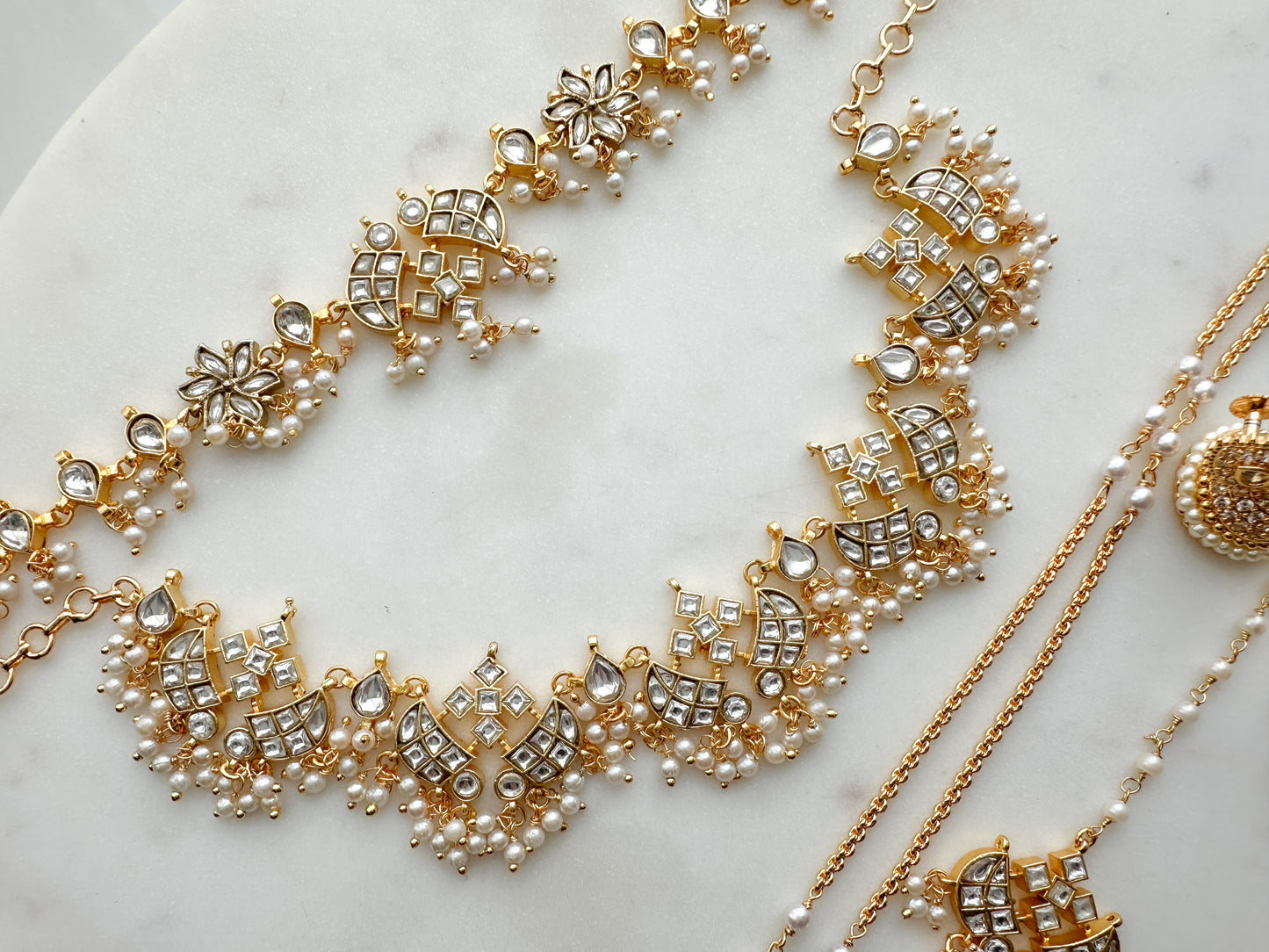 RANI- Vintage Full Bridal Set (White)