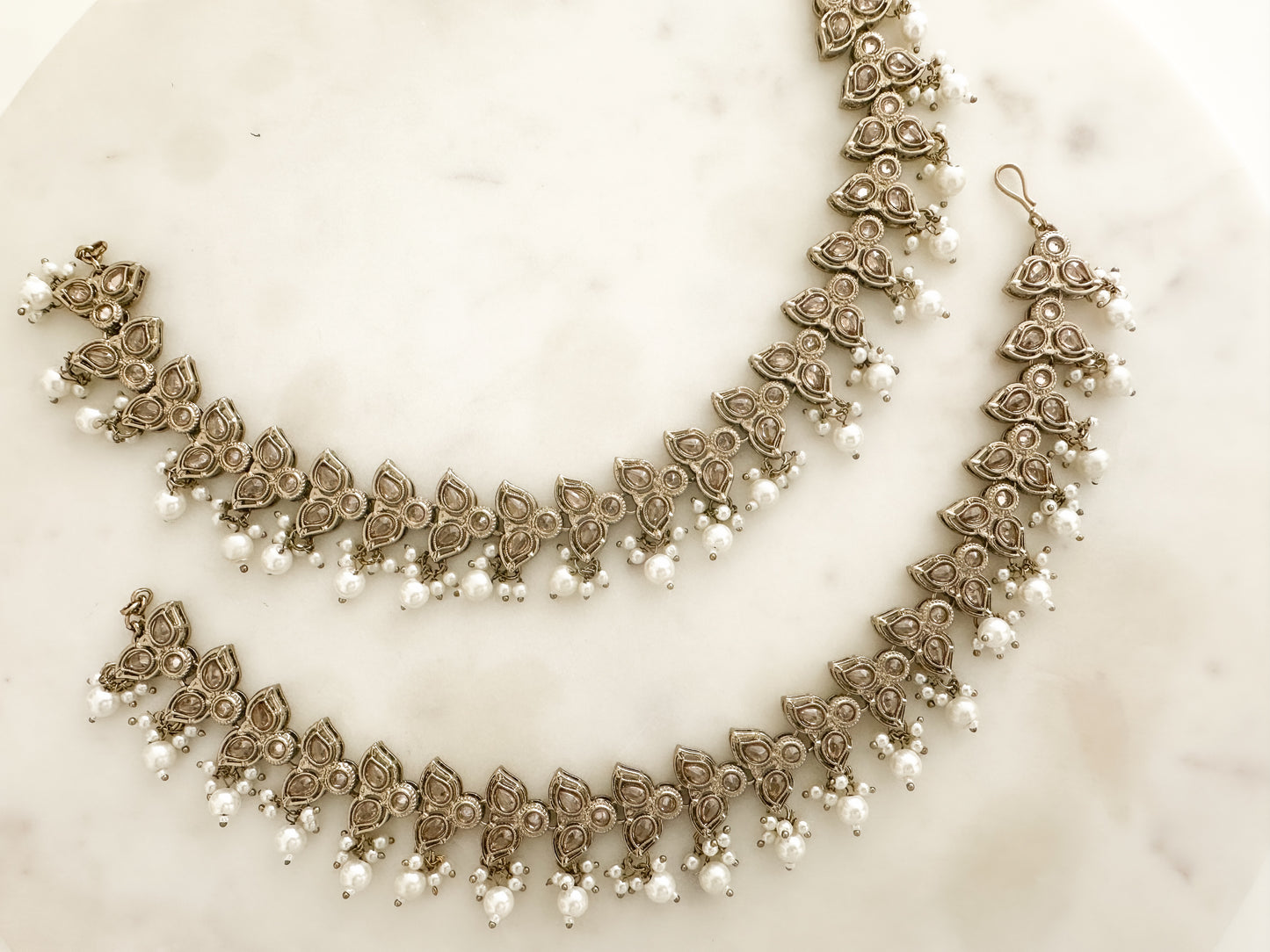 Polki bridal anklets