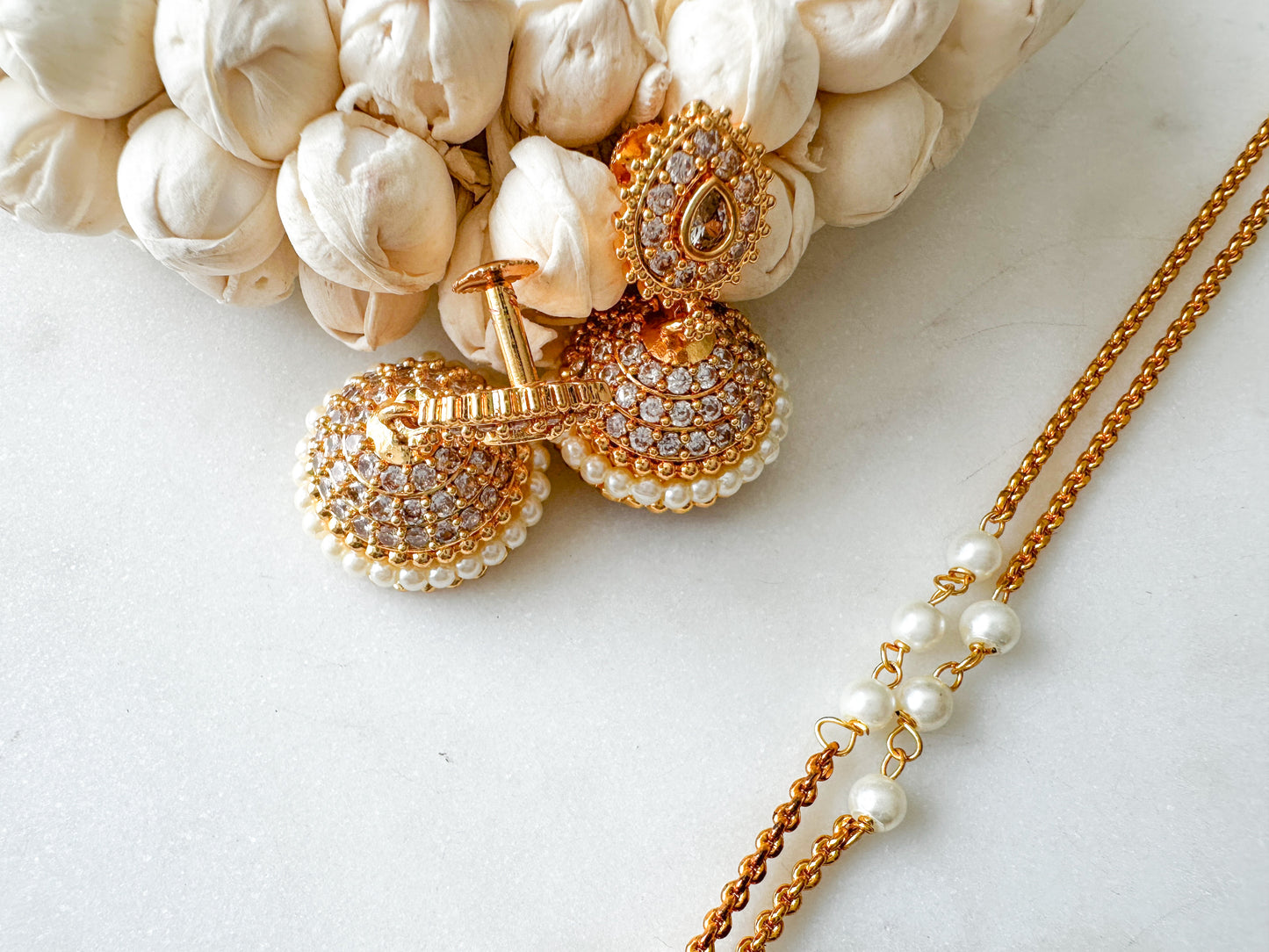 LOGINI - Impon Long Chain with matching jhumka
