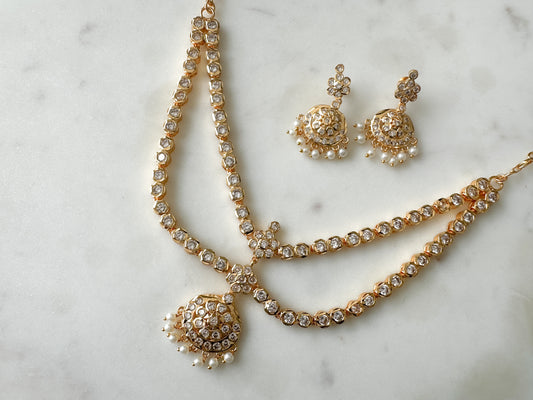 Bavana- Impon Double Chain Necklace Set