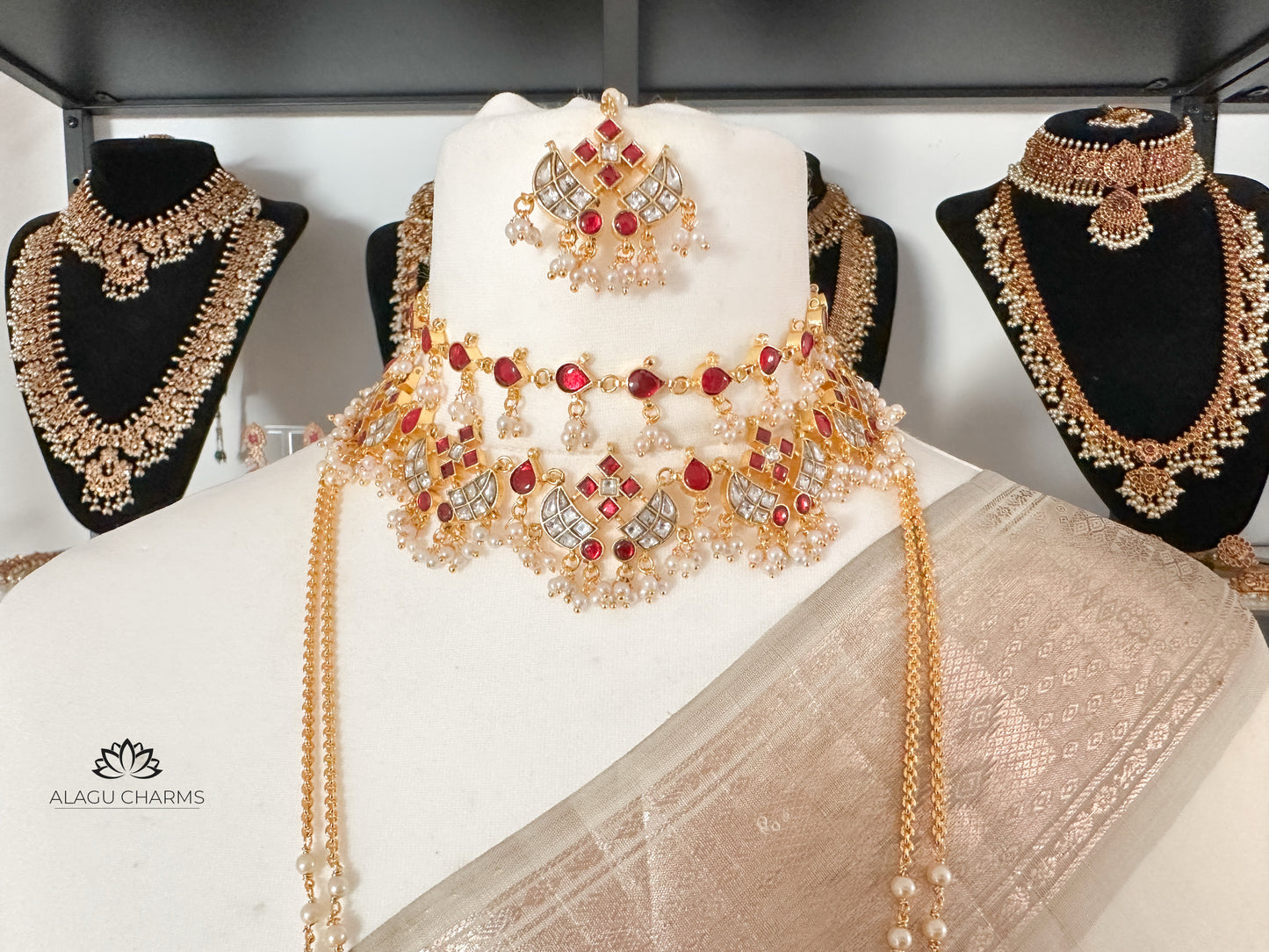 RANI- Vintage Full Bridal Set (Ruby)
